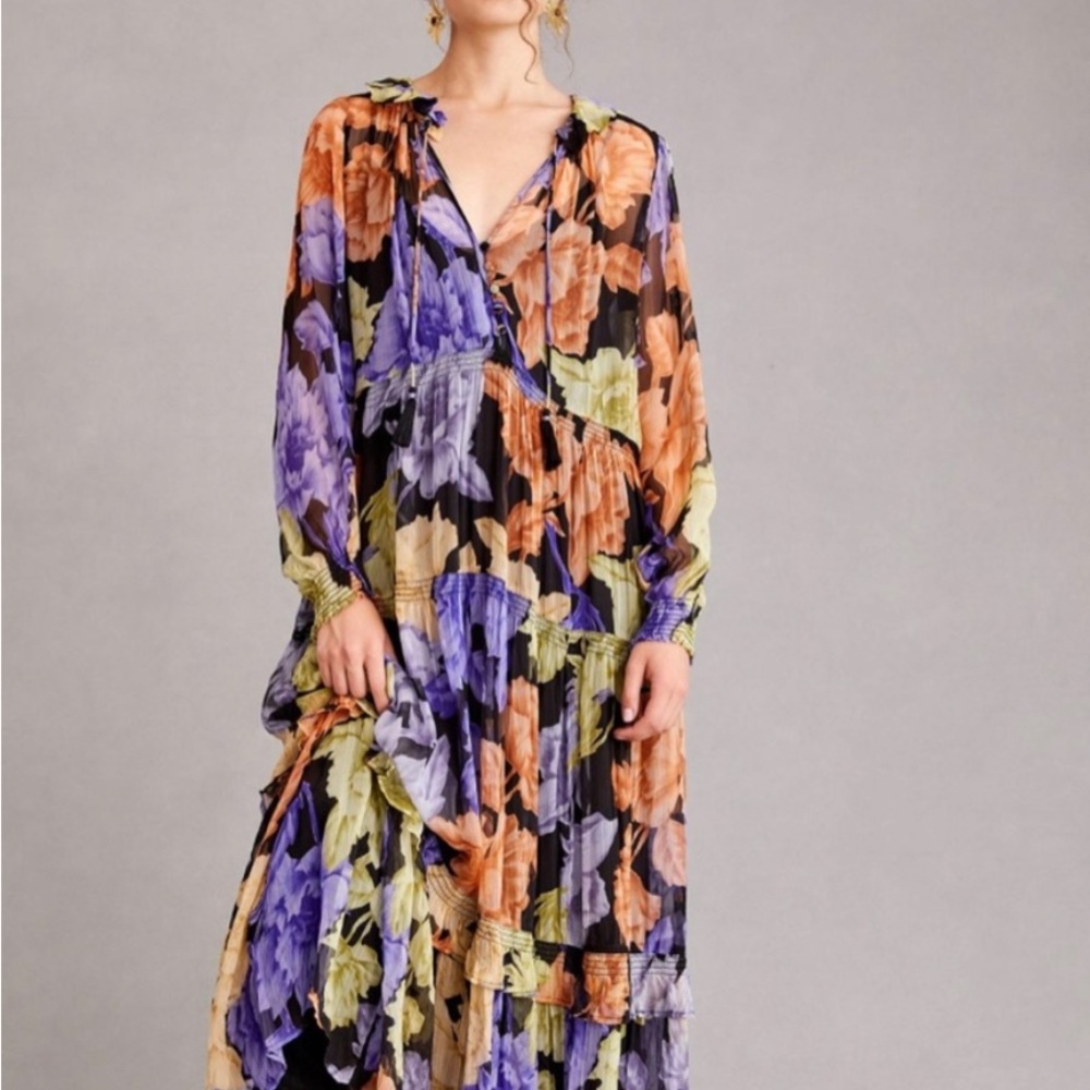 The Marias printed chiffon maxi dress from Anthropologie